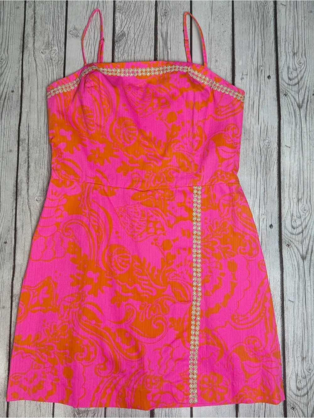 Lilly Pulitzer Women's 8 Jesse Romper Pop PInk Siesta